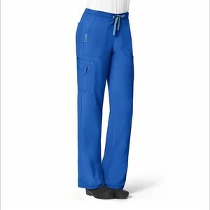 Carhartt Blue Wide-Leg Scrub Pants